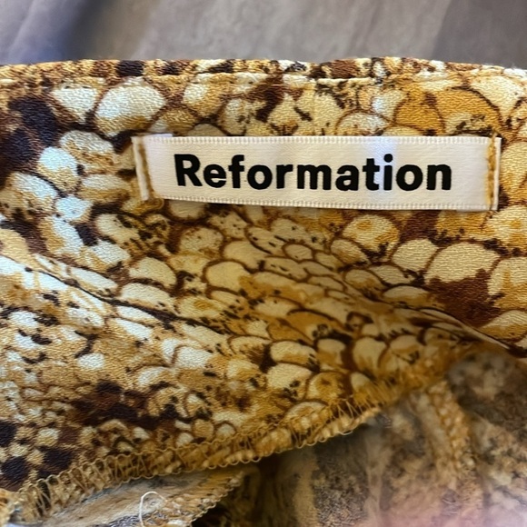 Reformation Crimini Boa Snake Print Slip Dress Size 6 - Picture 10 of 11